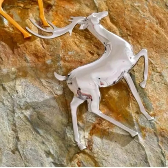 Christmas Reindeer Stainless Steel Waterproof Brooch - Picture 7 of 10